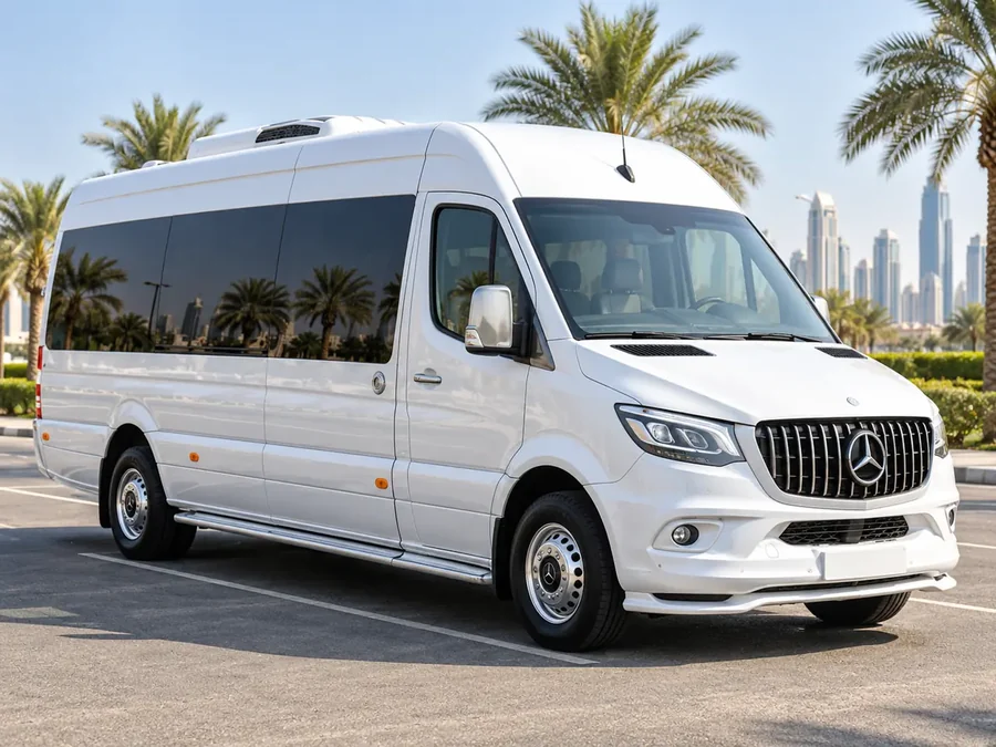Mercedes Sprinter | Van Rental Dubai Without Driver Self Drive Passenger Van